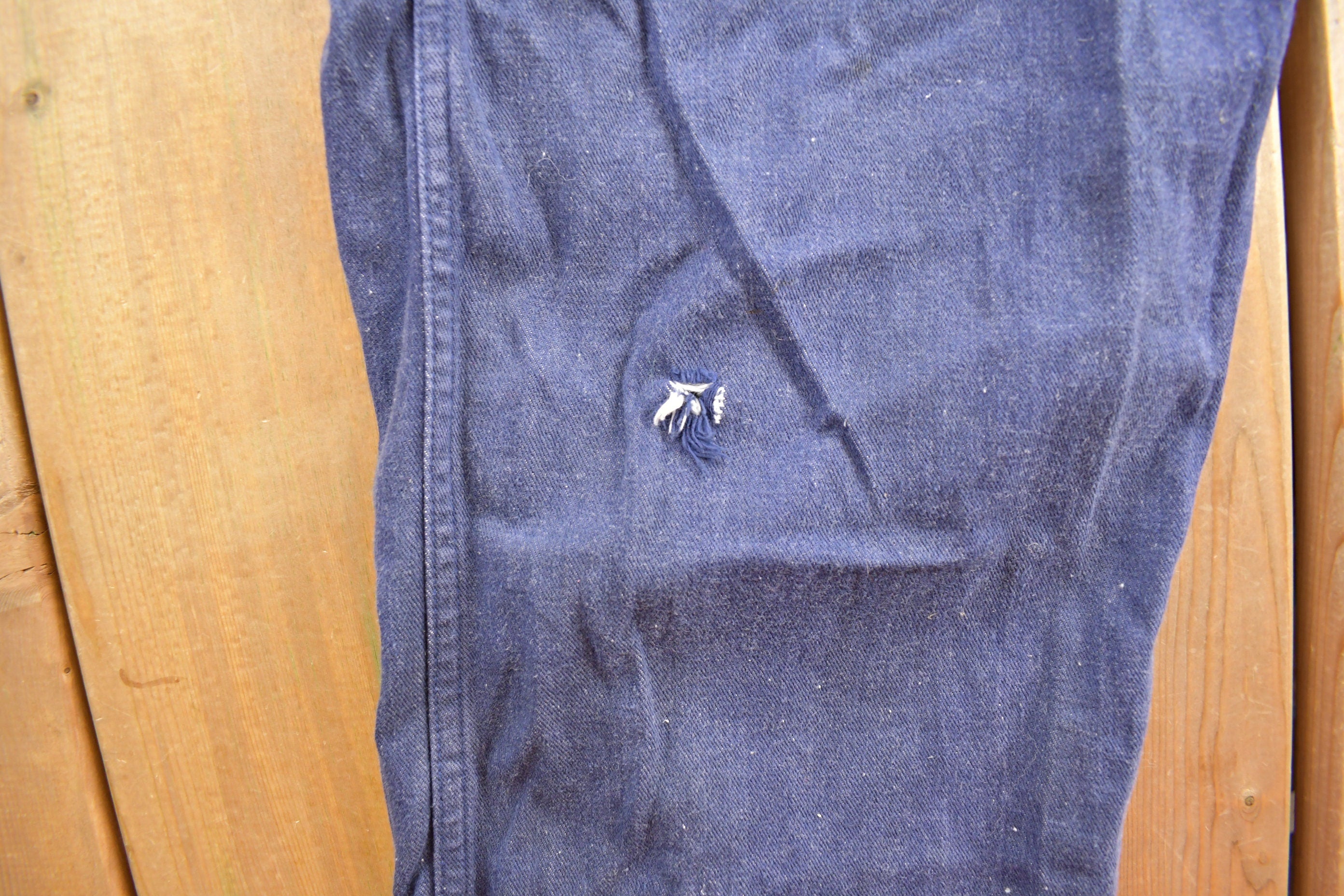 Vintage 1970s Golden Horse Zip Up Front Overalls Size 42 x 30.5 / Utility Pants / Vintage Workwear / Distressed Workwear / One Piece /