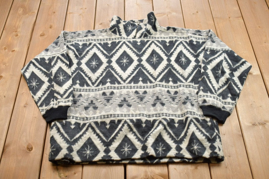 Vintage 1990s Jason Maxwell Patterned Fleece Sweater