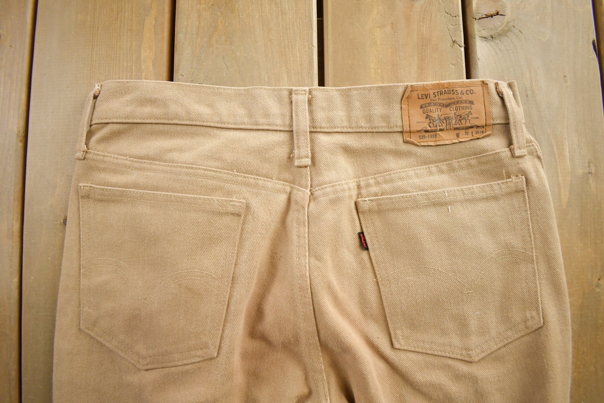 Vintage 1980s Levi's 535 Straight Leg Khaki Pants Size 32x36