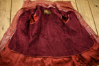 Vintage 1970s Learsi Genuine Red Leather Button Down Jacket
