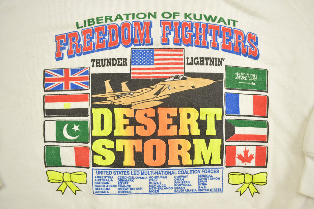 Vintage 1990s Desert Storm "Freedom Fighters" Crewneck Sweatshirt