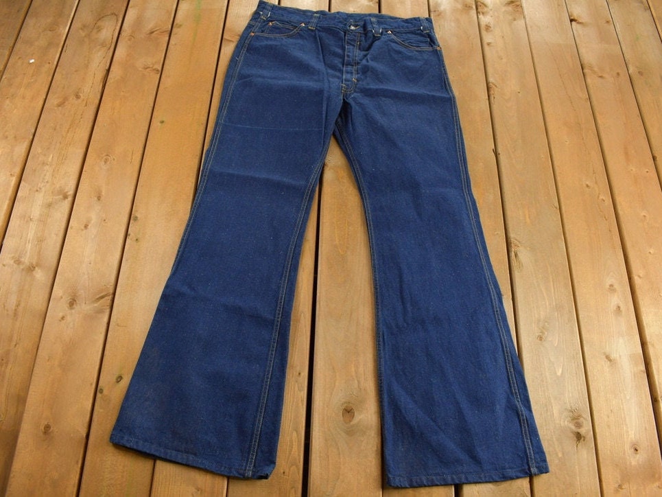 Vintage 1970s Road Runner Flare Jeans Size 38 x 34 / Vintage Denim / Streetwear / Vintage Denim / Vintage Jeans / Dead Stock