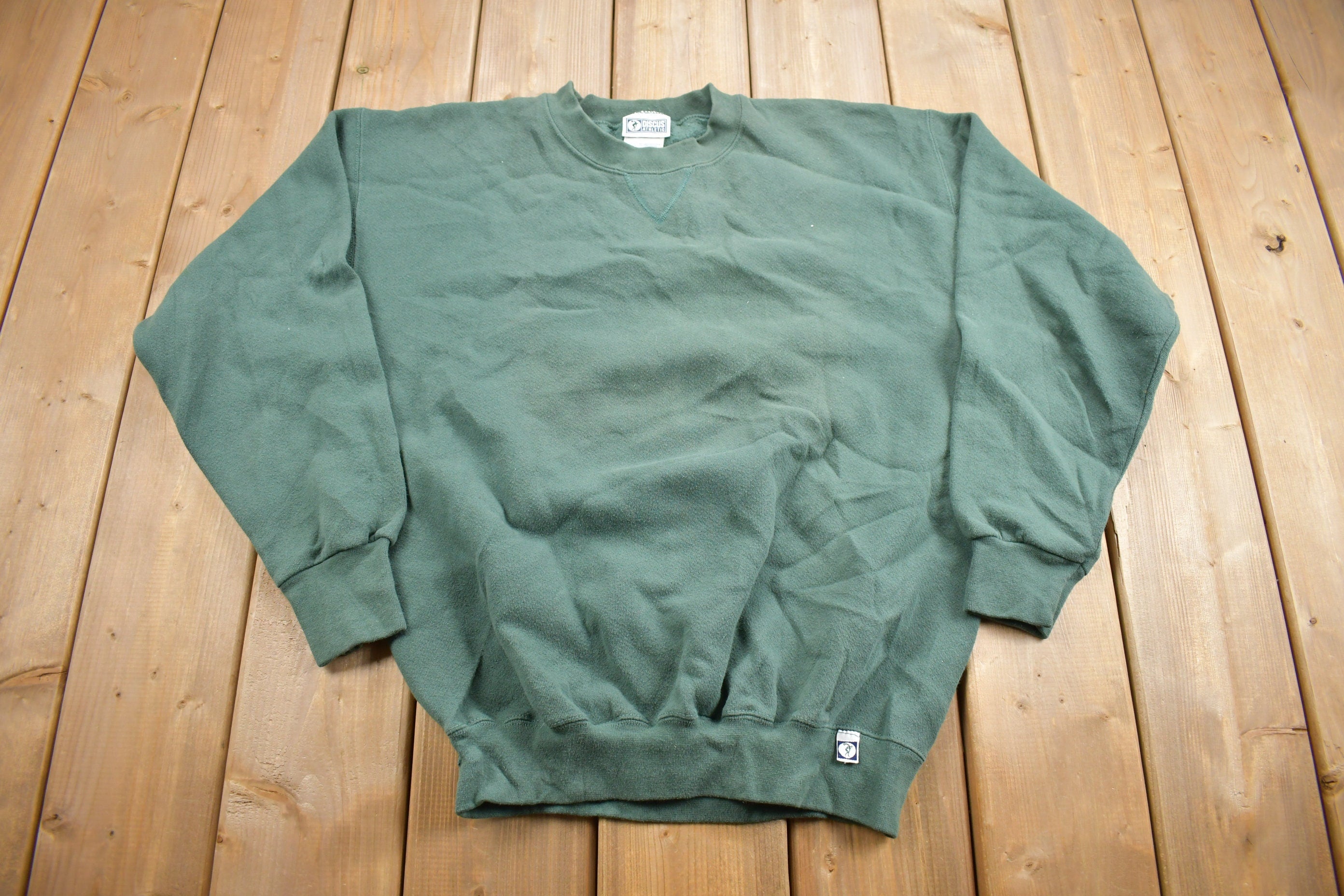 Vintage 1990s Discus Athletic Blank Crewneck Sweatshirt  90s Crewneck  Made In USA  Heavy Weight