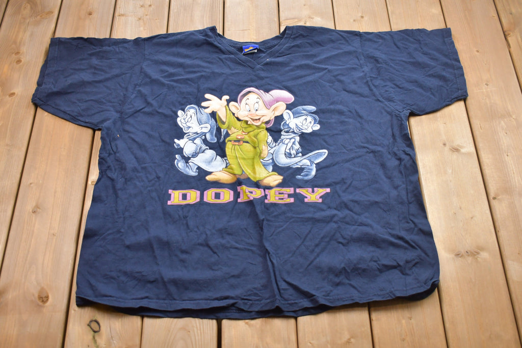 Vintage 1990s Disney Dopey Dwarf Snow White Disney Cartoon Promo T-Shirt