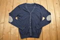 Vintage 1990s Royal Class Knitted Blue Cardigan Sweater