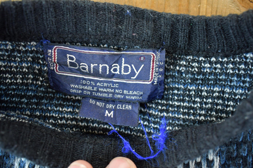 Vintage 1990s Barnaby Knit Abstract Pattern Crewneck Sweater