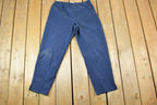 Vintage 1990s Navy Canvas Track Pants Size M