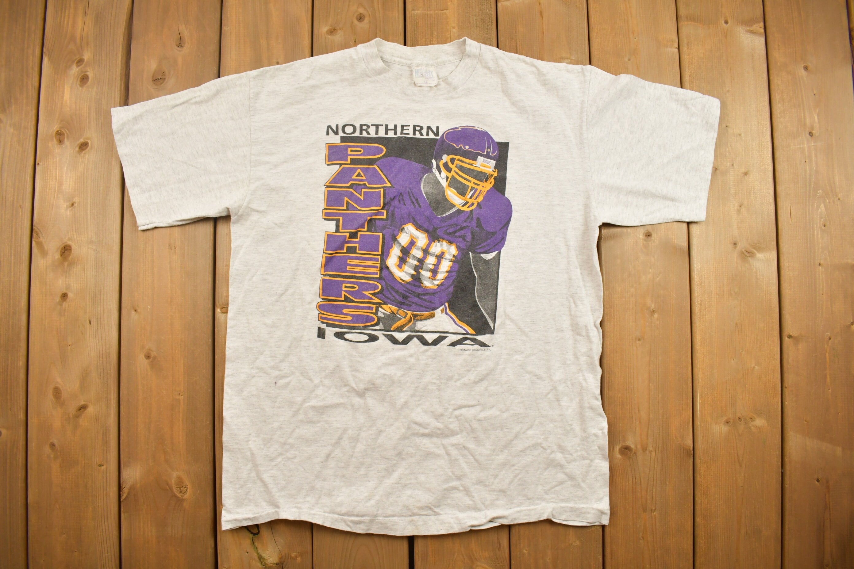 Vintage 1990s Northern Iowa State Panthers Football Collegiate T-Shirt