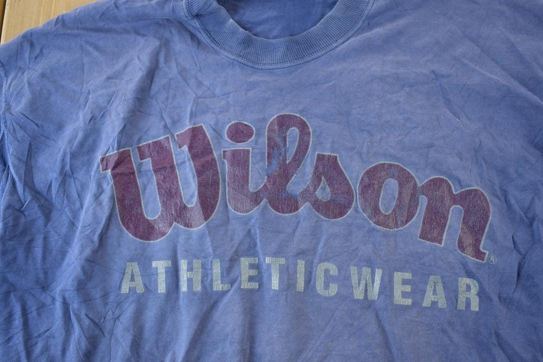 Vintage 1990s Wilson Souvenir Single Stitch Graphic Print T-Shirt