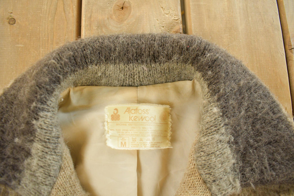 Vintage 1980s Alafoss Icewool Wool Jacket Men's Medium
