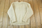 Vintage 1990s St Michael 100% Cable Knit Wool Knit Sweater