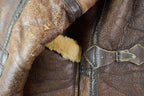 Vintage 1980s Douglas Authentic Shearling Bomber Aviation Jacket