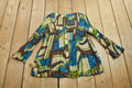 Vintage 1990s Sere Nade Sheer Lace Abstract Button Up Shirt