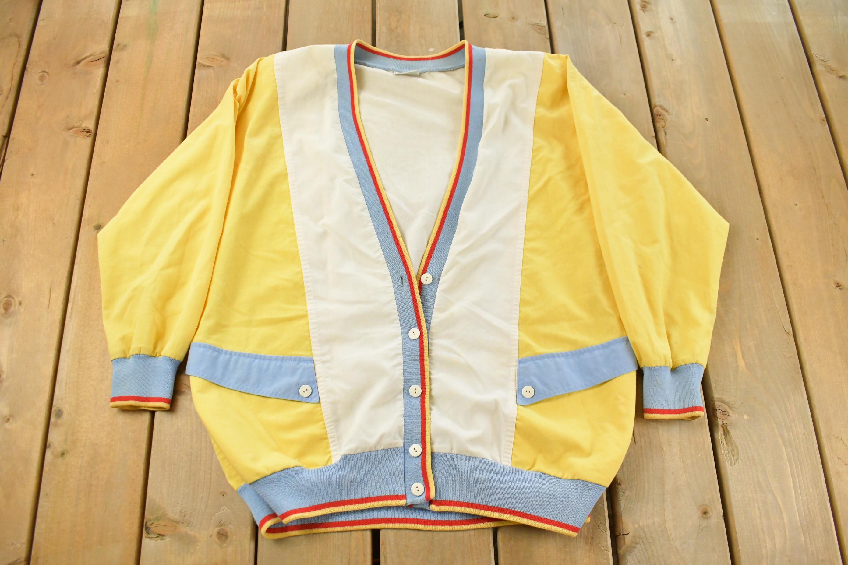 Vintage 1990s Koret Cardigan Shirt Women's XL / Vintage Cardigan / Button Up / Sweatshirt / Blank Cardigan