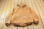 Vintage 1990s Distressed Carhartt Beige Active Jac Jacket  Size XLarge  Made In USA  Arteka Companies