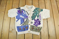 Vintage 1990s Floral Knit Cardigan Sweater Short Sleeve Women's S-M