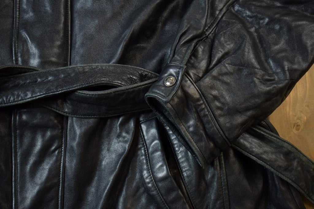 Vintage 1990s Pelle Studio Leather Waist Coat - 3X