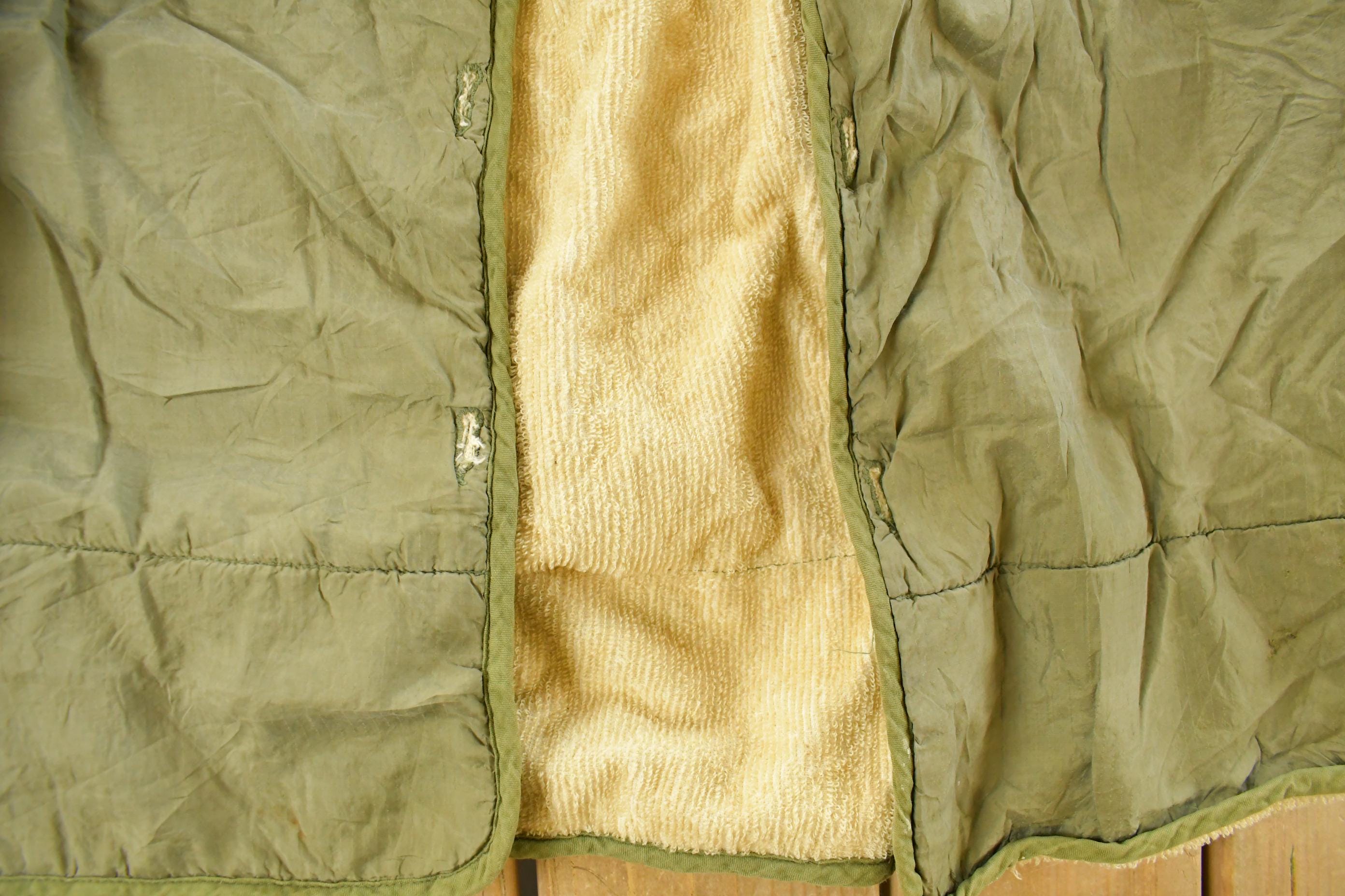Vintage 1980s Lined Military Liner Jacket Men's XL