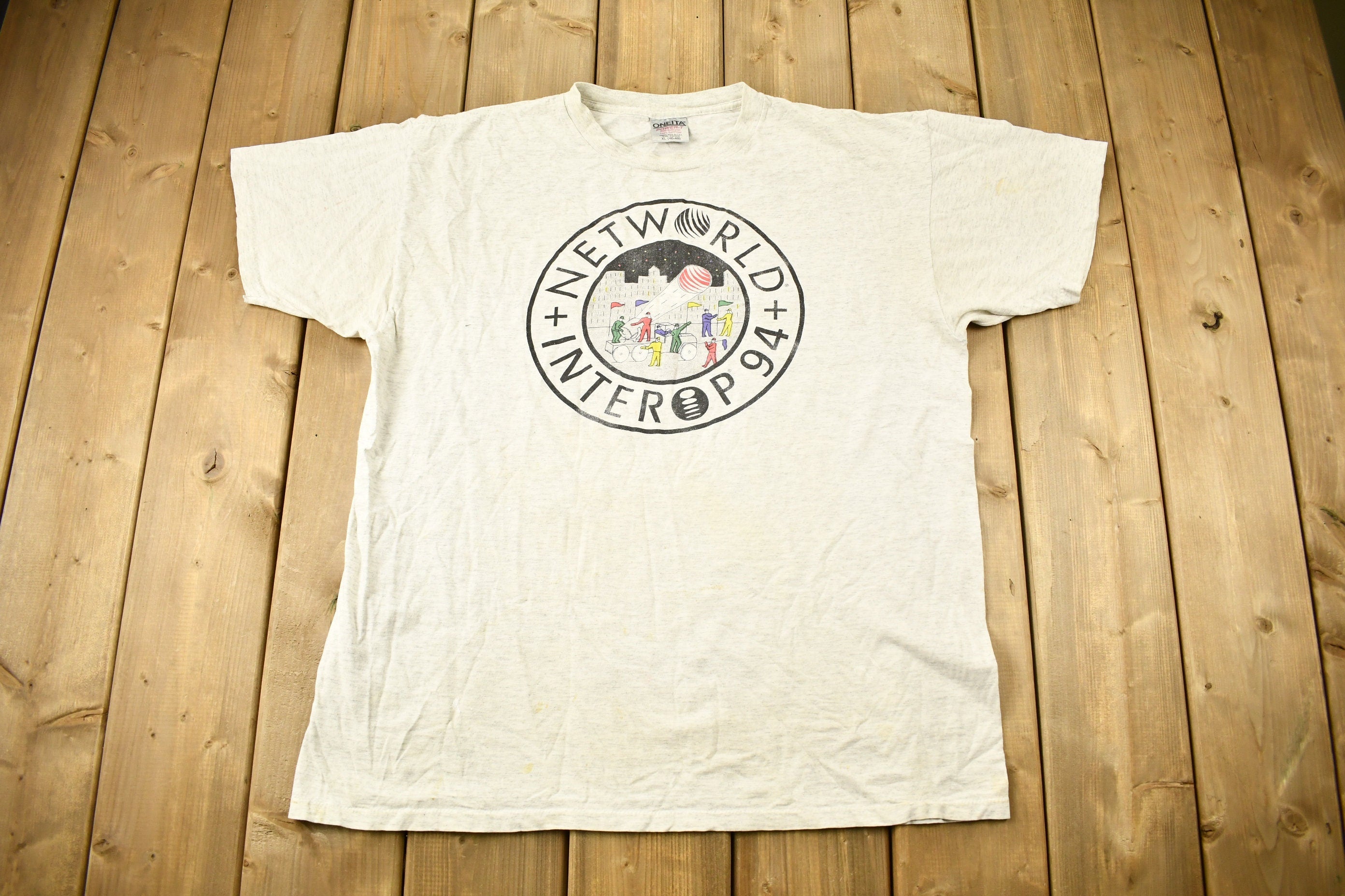 Vintage 1994 Networld Interop Graphic T-Shirt