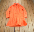 Vintage 1990s Warm Wear Japanese Fluorescent Orange Puffer Jacket