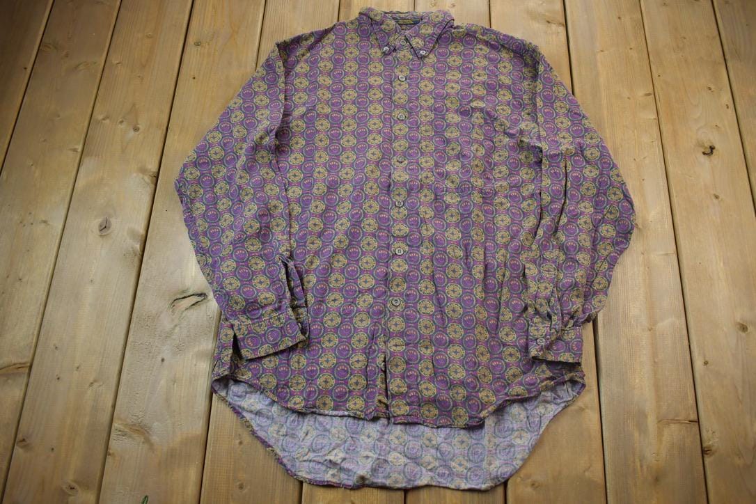 Vintage 1990s Alexander Julian Botton Up Graphic Shirt