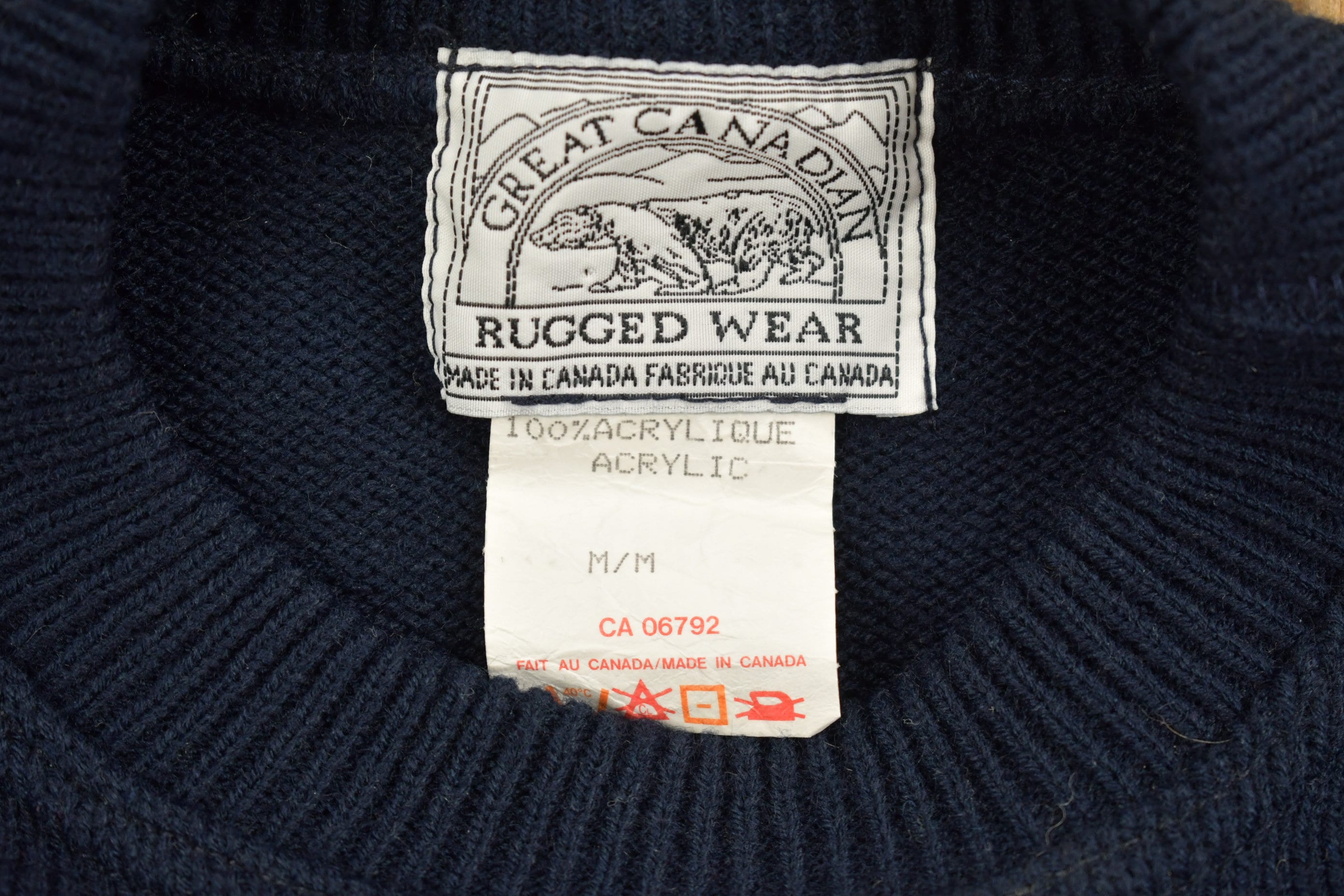 Vintage 1990s Great Canadian Knitted Crewneck Sweater