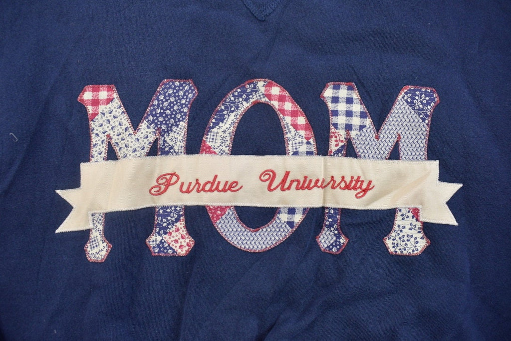 Vintage 1990s Purdue University Mom Spell Out Crewneck