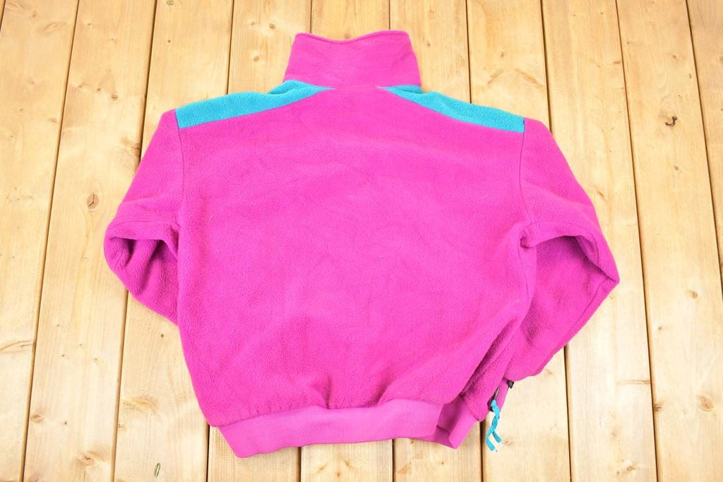 Vintage 1990s Columbia Sportswear Abstract Collar Fleece Outdoorsman Sweater Women's XL