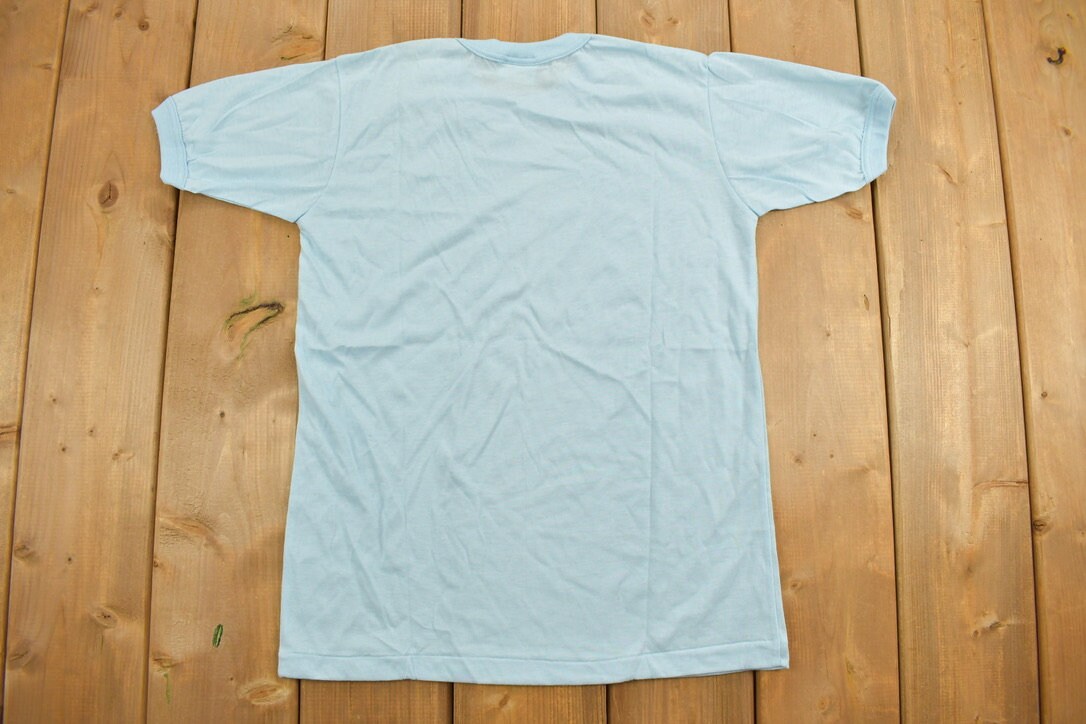 Vintage 1980s Blue Blank T Shirt