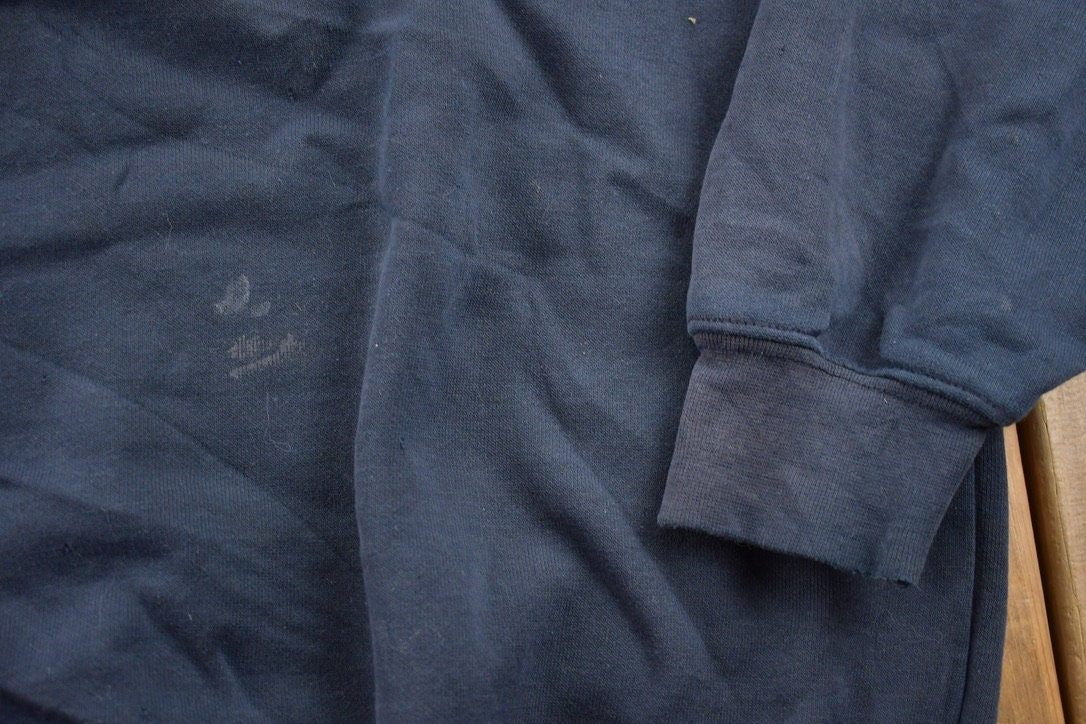 Vintage Y2K Carhartt Navy Distressed Crewneck Sweatshirt