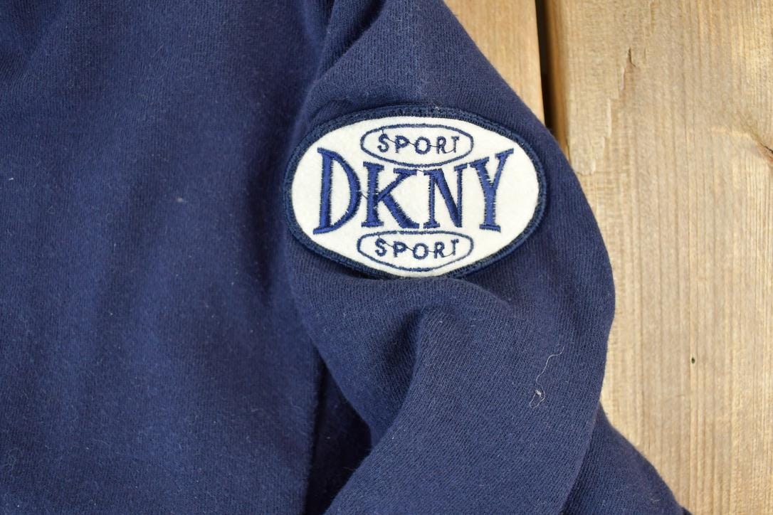Vintage 1990s DKNY Unique Graphic Embroidered Hoodie