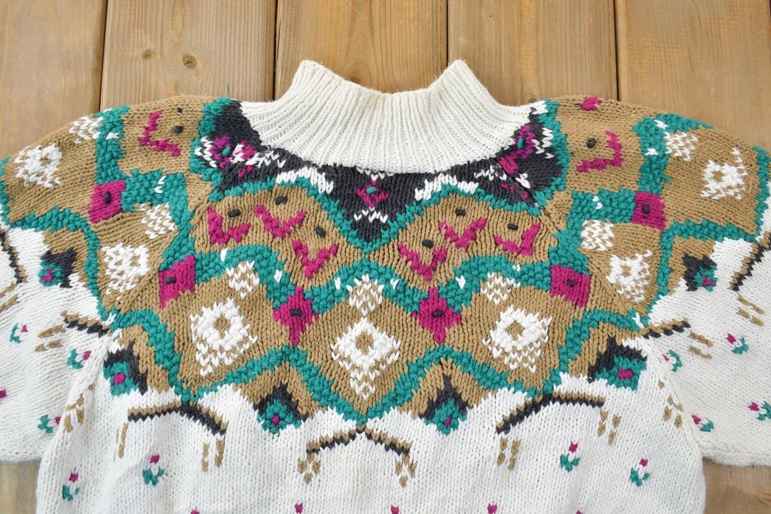 Vintage 1990s Bad For The Good Times Knit Crewneck Christmas Sweater /