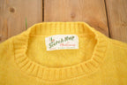 Vintage 1980s Scotch Nap By Old Colony Yellow Knitted Crewneck Sweater