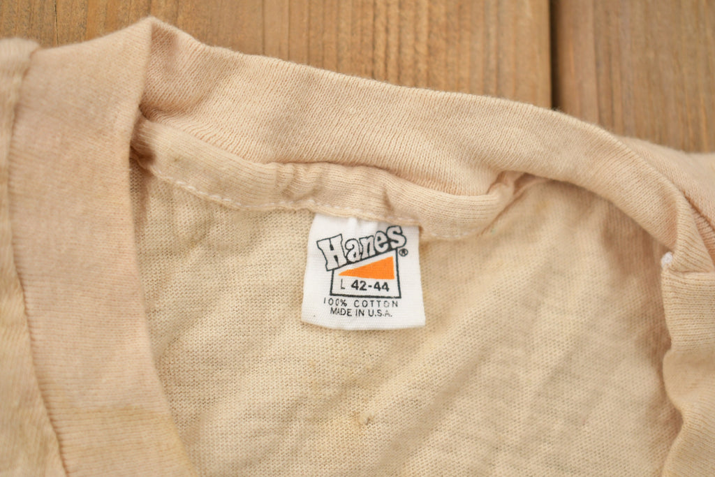Vintage 1980s Brooklyns Finest Flock Print T-Shirt