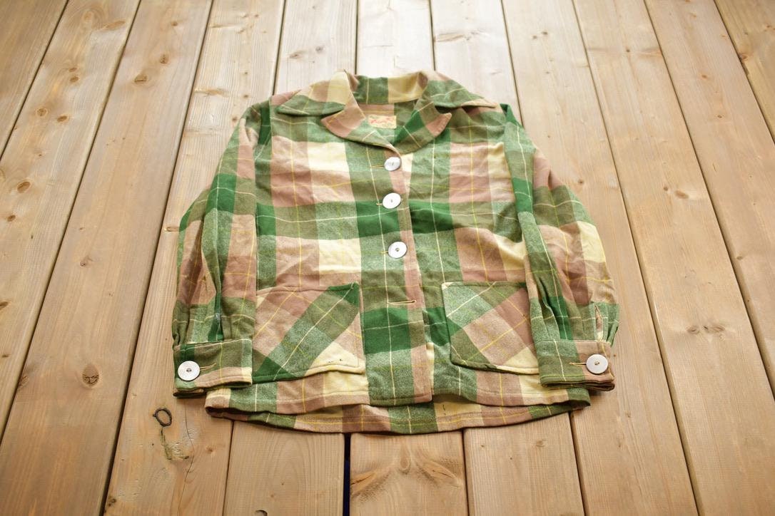 Vintage 1950s Frisco Jac 100% All Wool Womens Knit Blazer