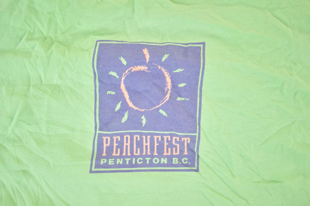 Vintage 1990s Peach fest Penticton B.C Souvenir Single Stitch Graphic Print T-Shirt Made In USA