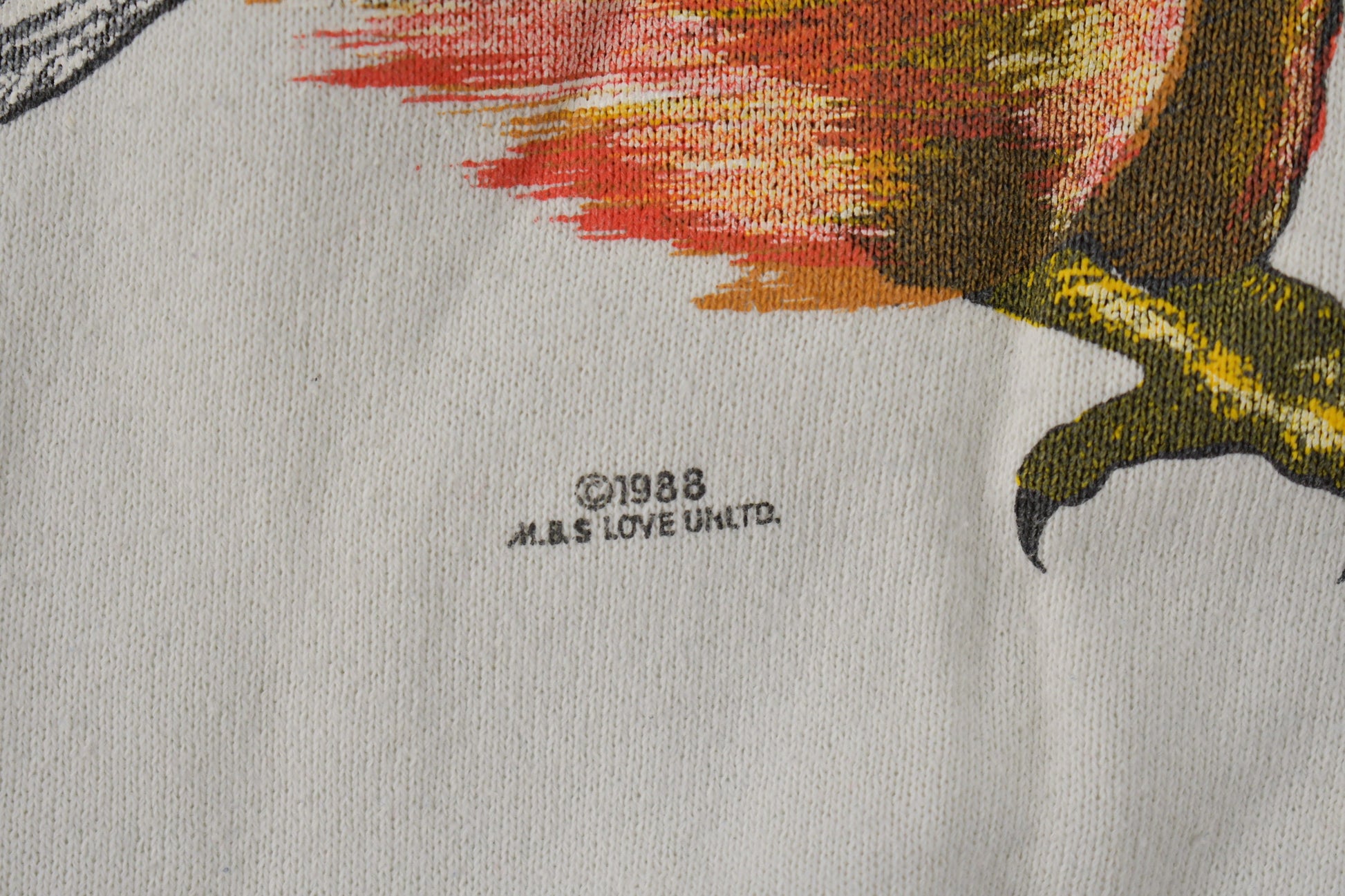 Vintage 1988 American Bald Eagle Graphic Crewneck Sweatshirt / 80s Crewneck / Souvenir / Made In USA / Outdoorsman / Nature Theme