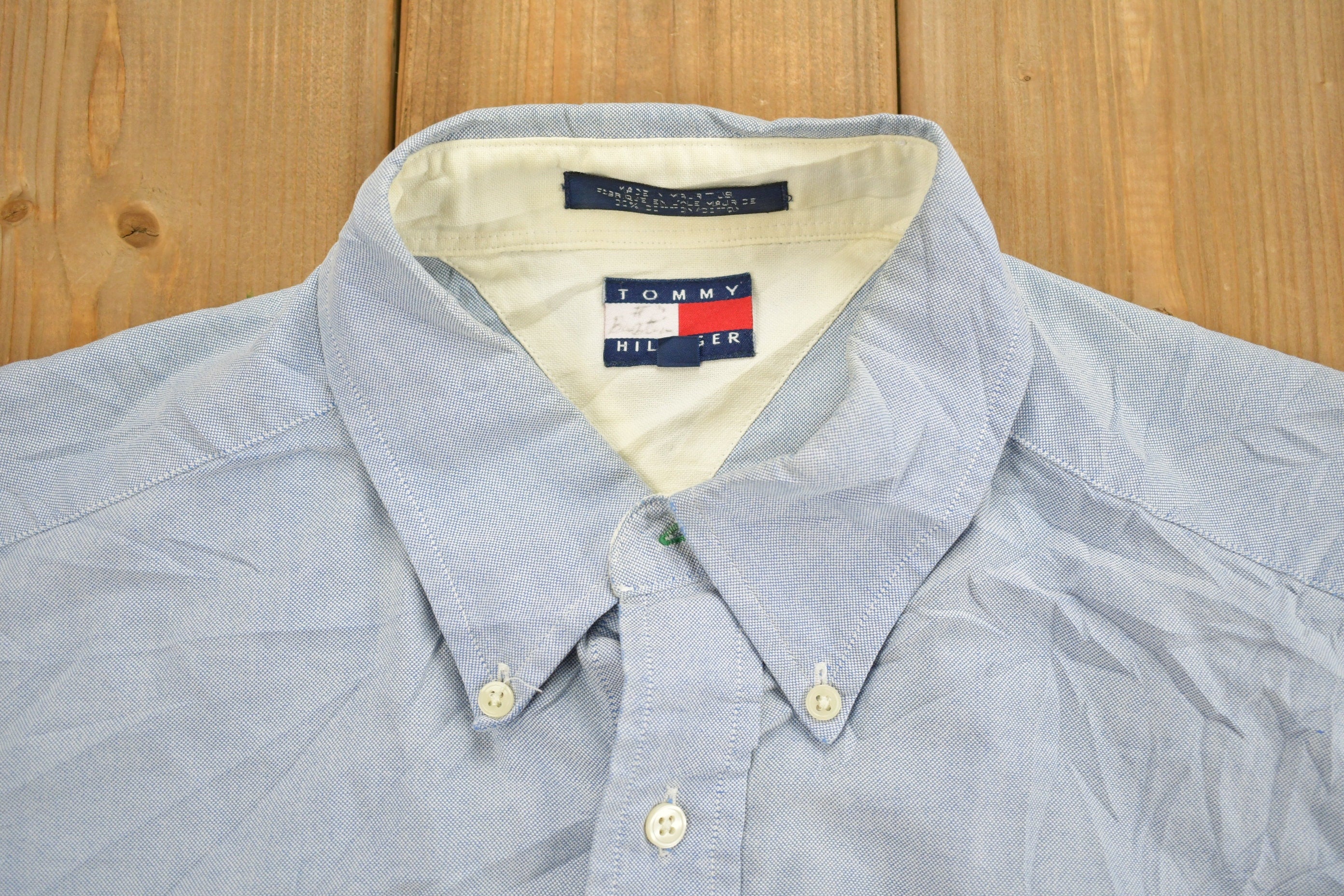 Vintage 1990s Tommy Hilfiger Blank Button Up Shirt