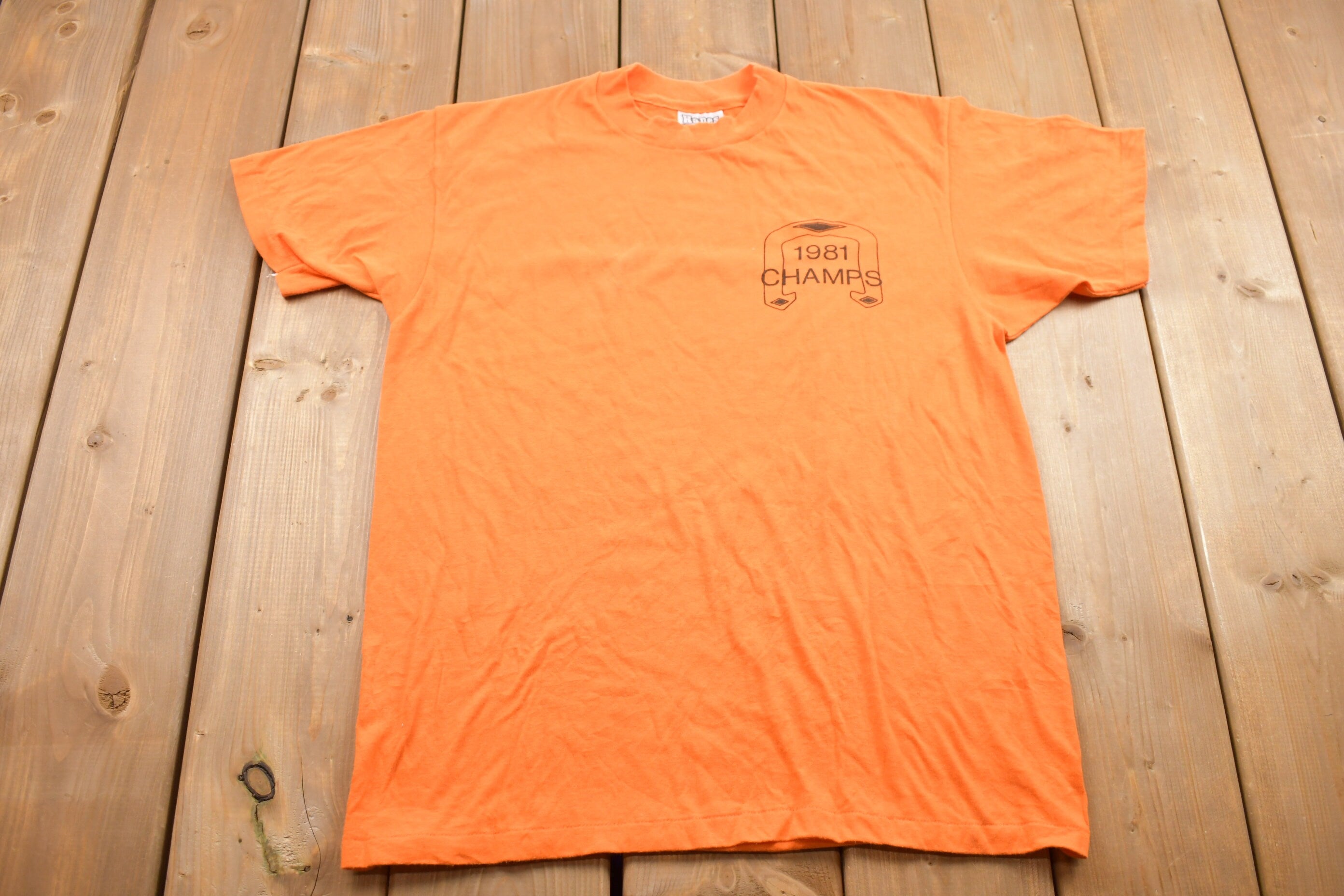 Vintage 1981 Champions Graphic Hanes T Shirt