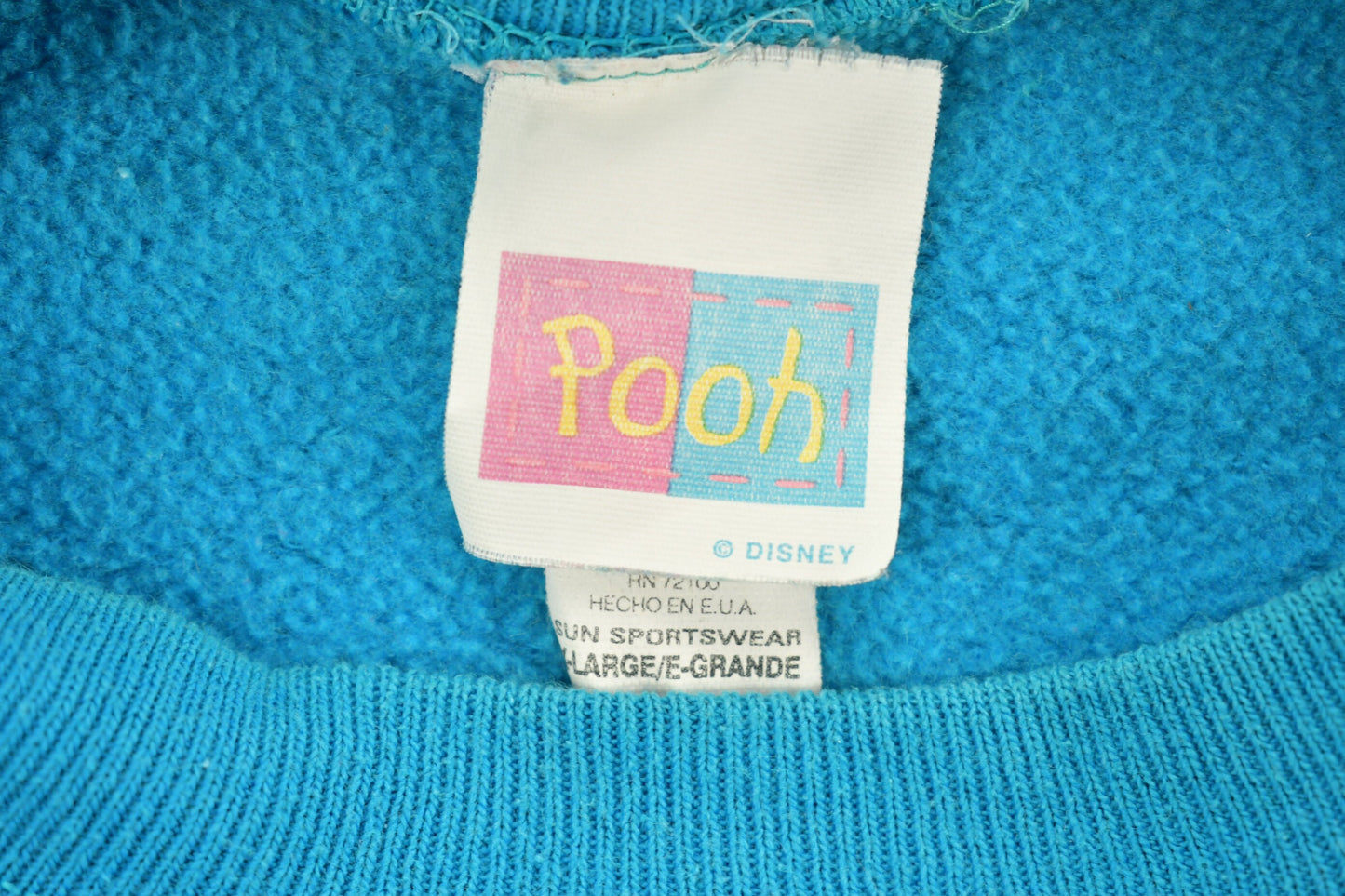 Vintage 1980s Disney's Winnie The Pooh Raglan Crewneck / Cartoon Sweater / Pooh Sweatshirt / Streetwear / Disney