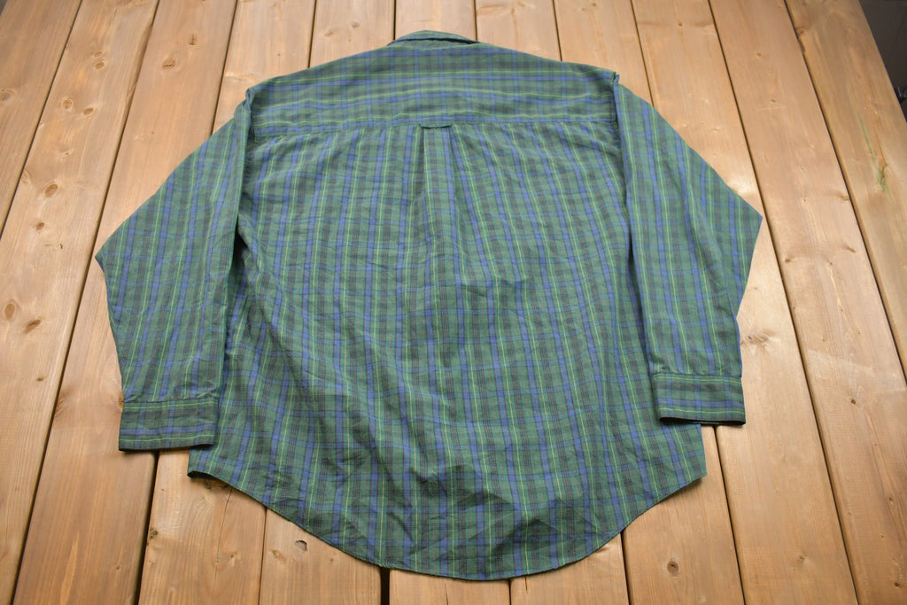 Vintage 1990s Requirements Plaid Button Up Shirt