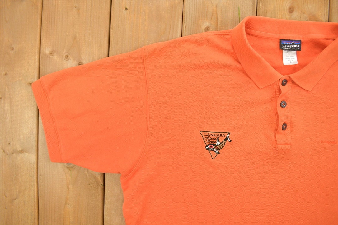 Vintage 1990s Langara Island Lodge Patagonia Polo Shirt