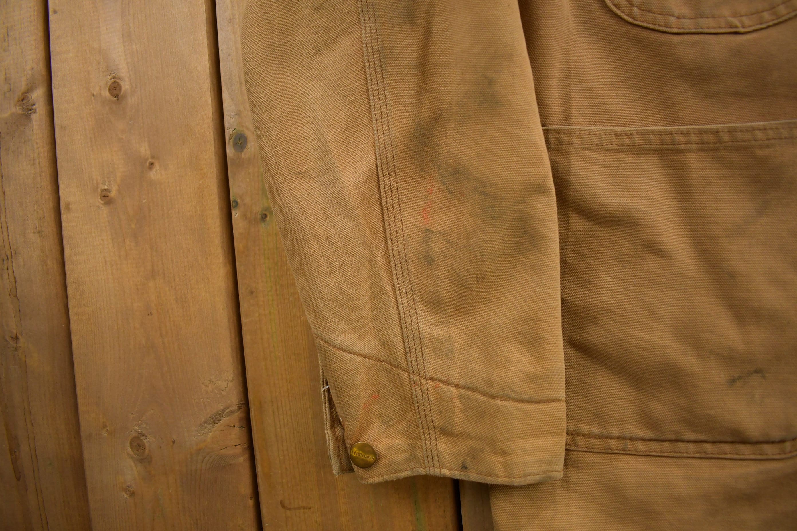 Vintage 1980s Carhartt Blanket Lined Chore Coat