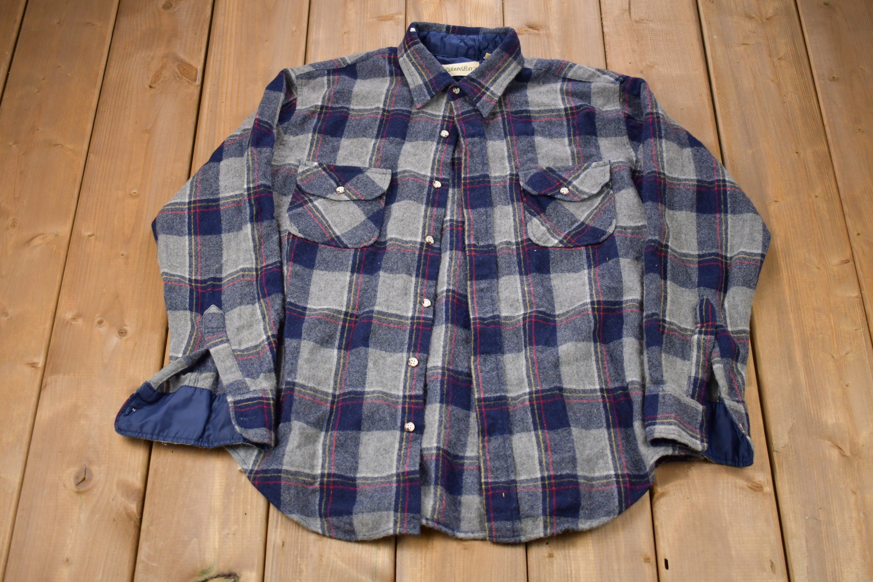 Vintage 1990s St. Johns Bay Plaid Button Up Shirt