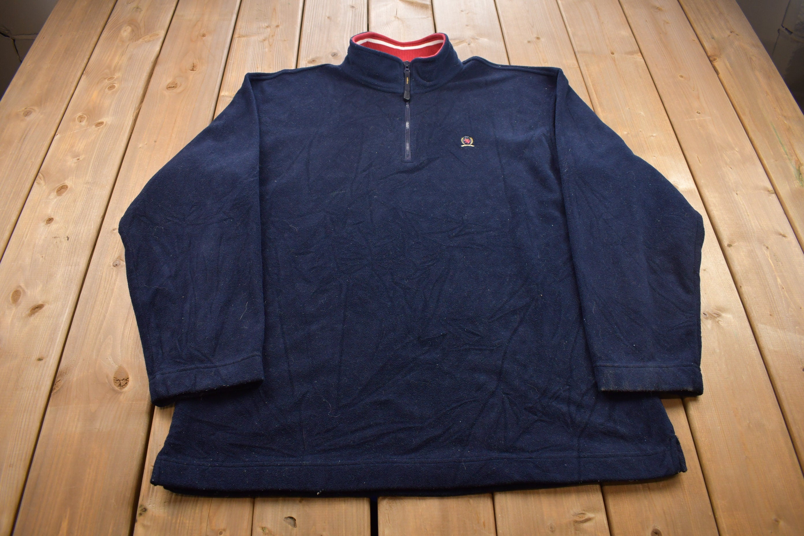 Vintage 1990s Tommy Hilfiger 14 Zip Sweatshirt  90s Crewneck  Vintage Tommy  Spring Time  Essential  Streetwear  90s