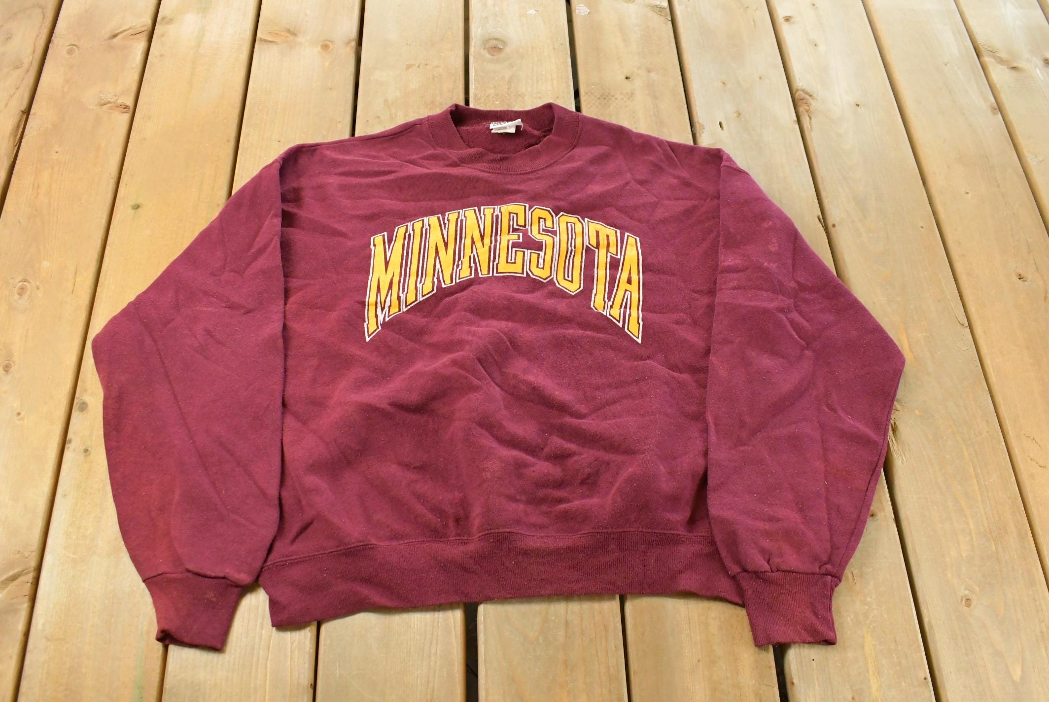 Vintage 1980s Minnesota Gophers University Collegiate Crewneck Sweatshirt Men's Large