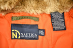Vintage 1990s Nautica Jeans Co Fur Hood Winter Parka Jacket