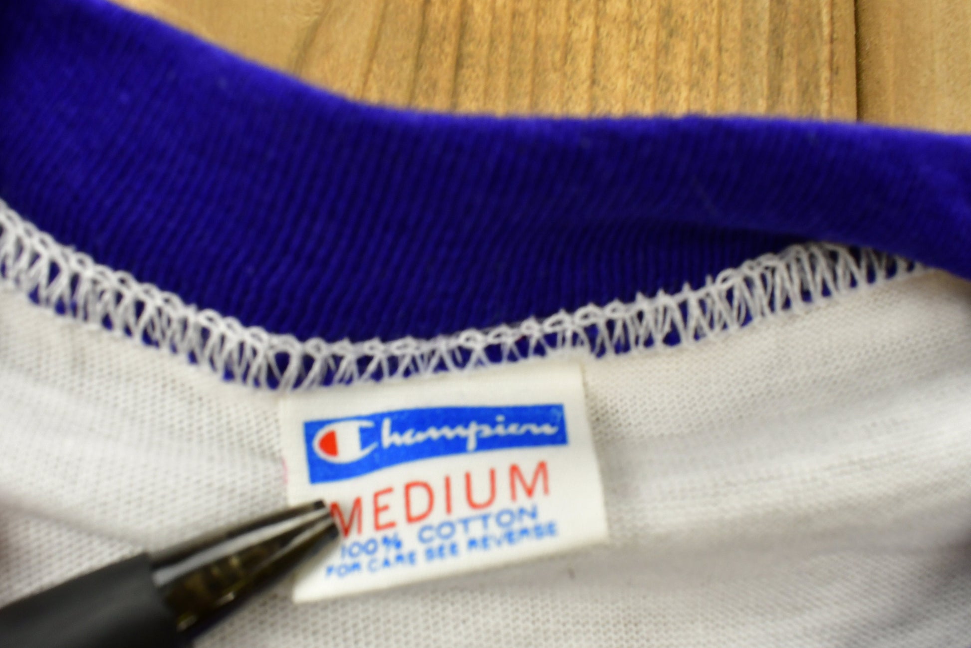 Vintage 1970s Champion University of Wisconsin Ringer T-Shirt  NCAA Tee  Made In USA  Sportswear  Vintage Champion