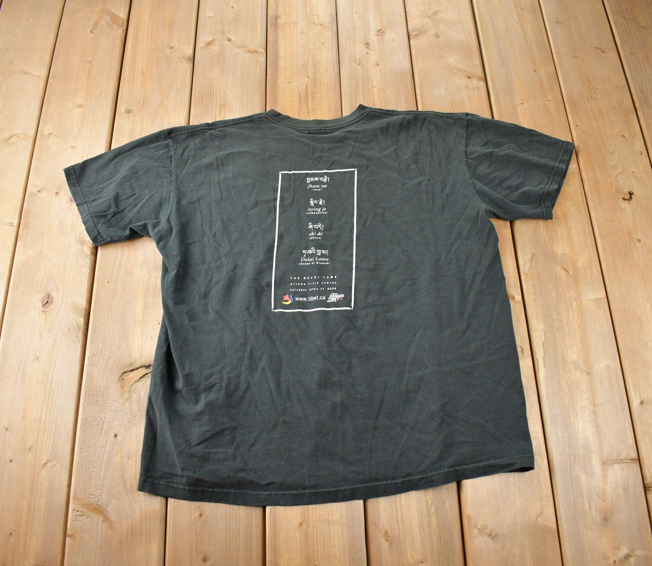 Vintage 2004 Dalai Lama Ottawa Souvenir T Shirt