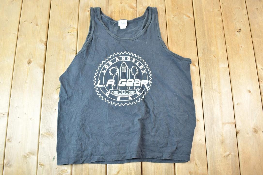 Vintage 1990s La Gear Large Logo Screen Print Souvenir Tank Top Mens XL